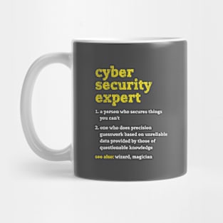 Funny Cyber Security Definition Distressed Computer Geek Mug